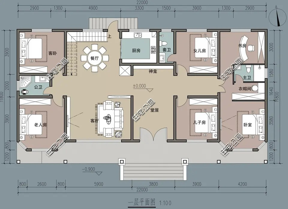 别把一层不当别墅，看看颜先生建的这栋大平层，哪里比楼房差了？