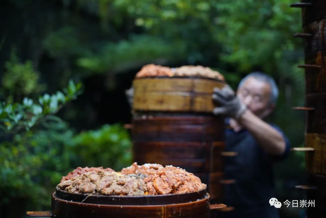 四川崇州怀远镇网红小吃粉蒸肉,崇州美食粉蒸肉