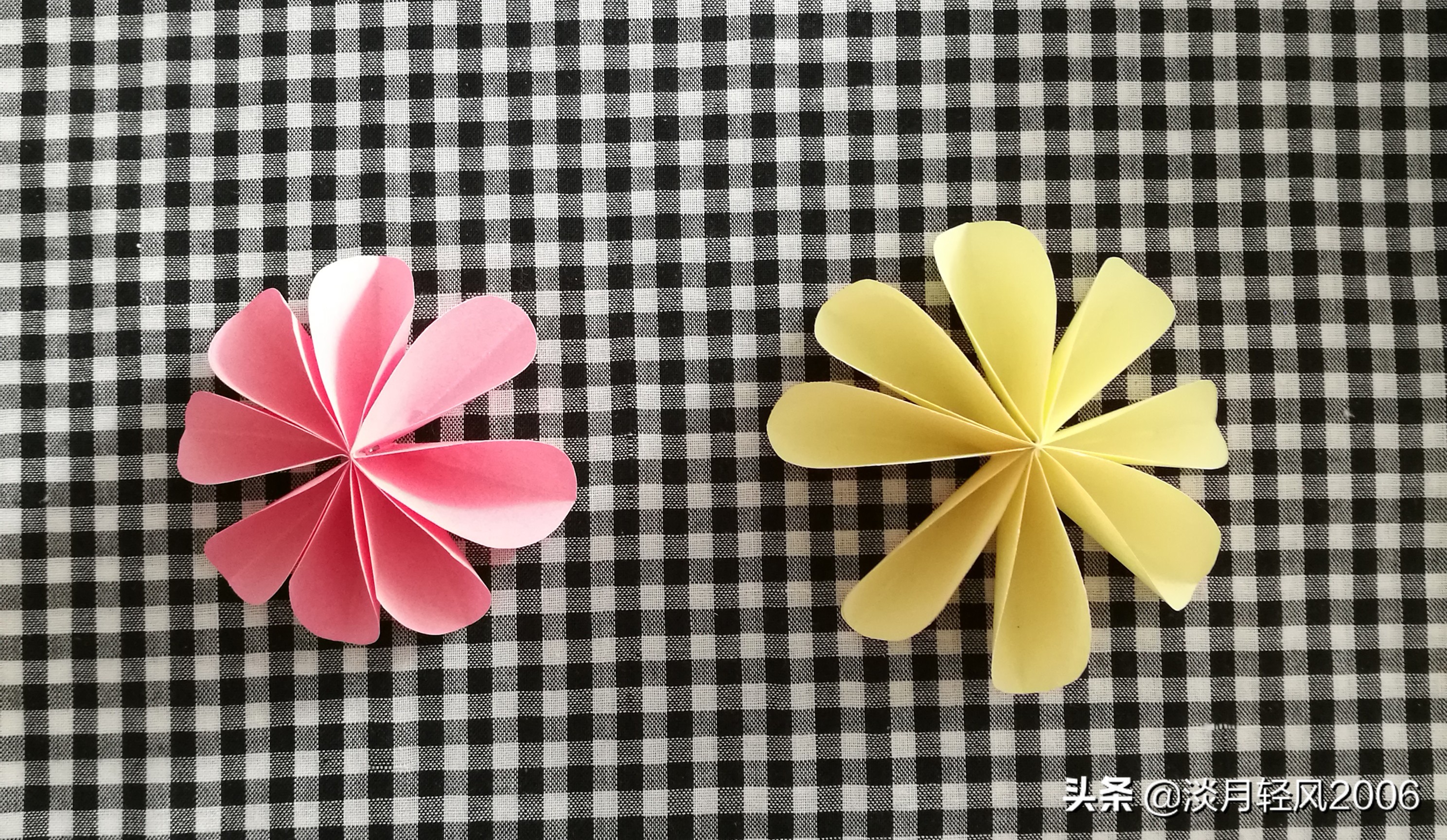 手工卡纸简单立体小花,彩色卡纸立体手工