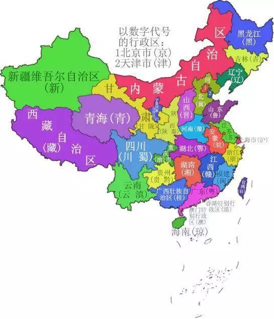 中国地理各个省简称,怎么背中国地理行政区和简称