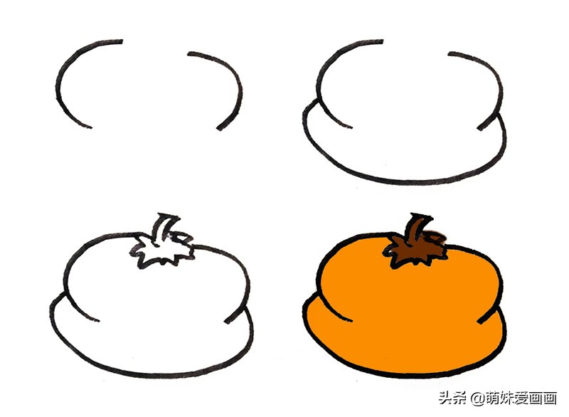 画食物甜品和水果零食简笔画,水果简笔画大全100幅呆萌可爱