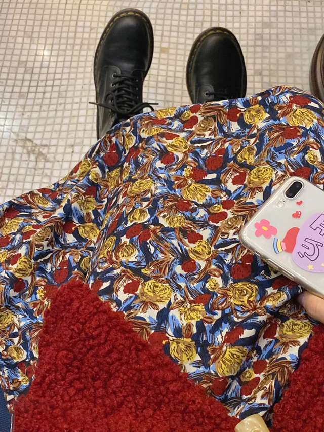 70后洋气羊羔毛外套,洋气羊羔毛外套