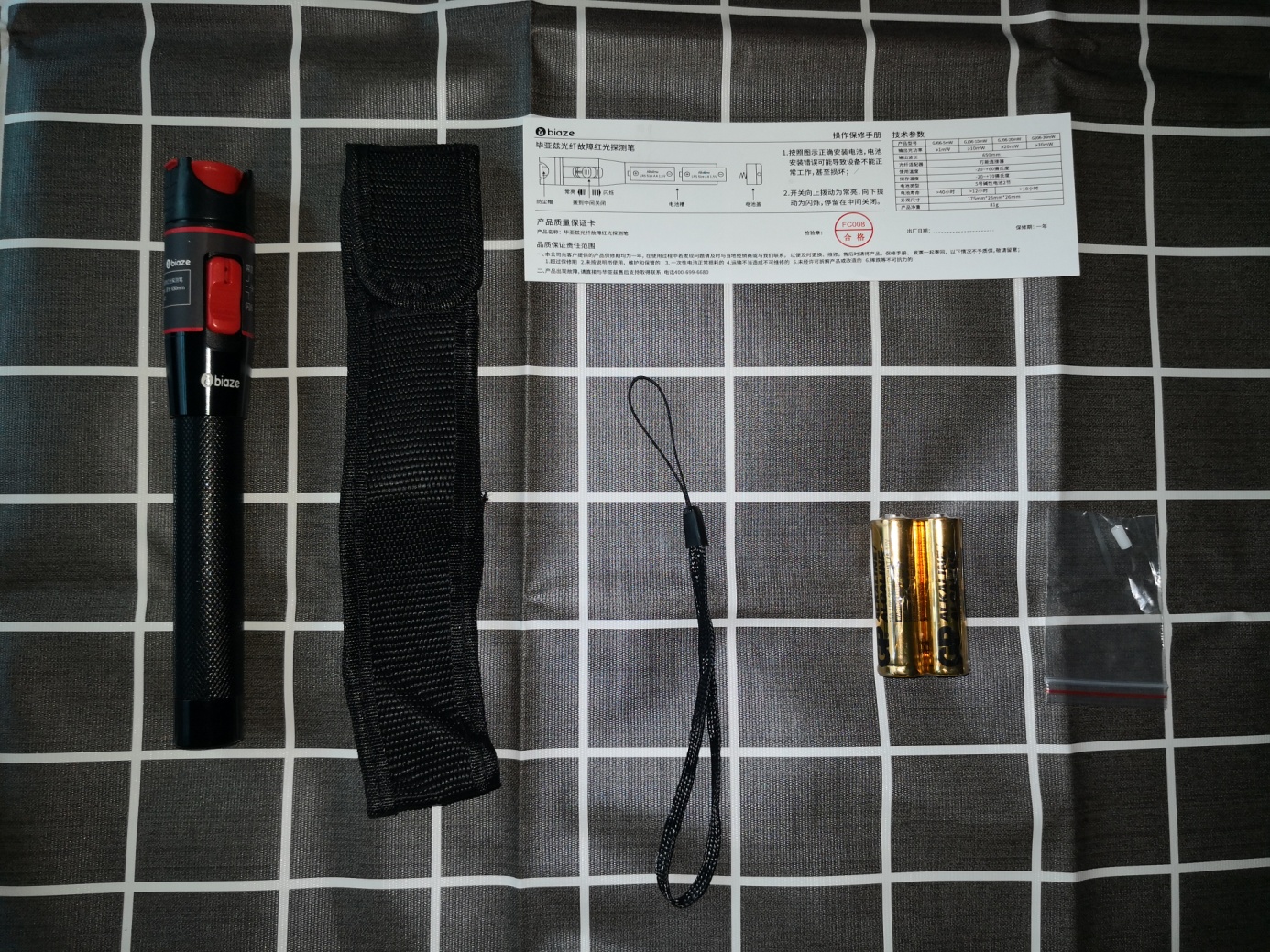 看到红点,线路通畅-毕亚兹光纤探测器评测