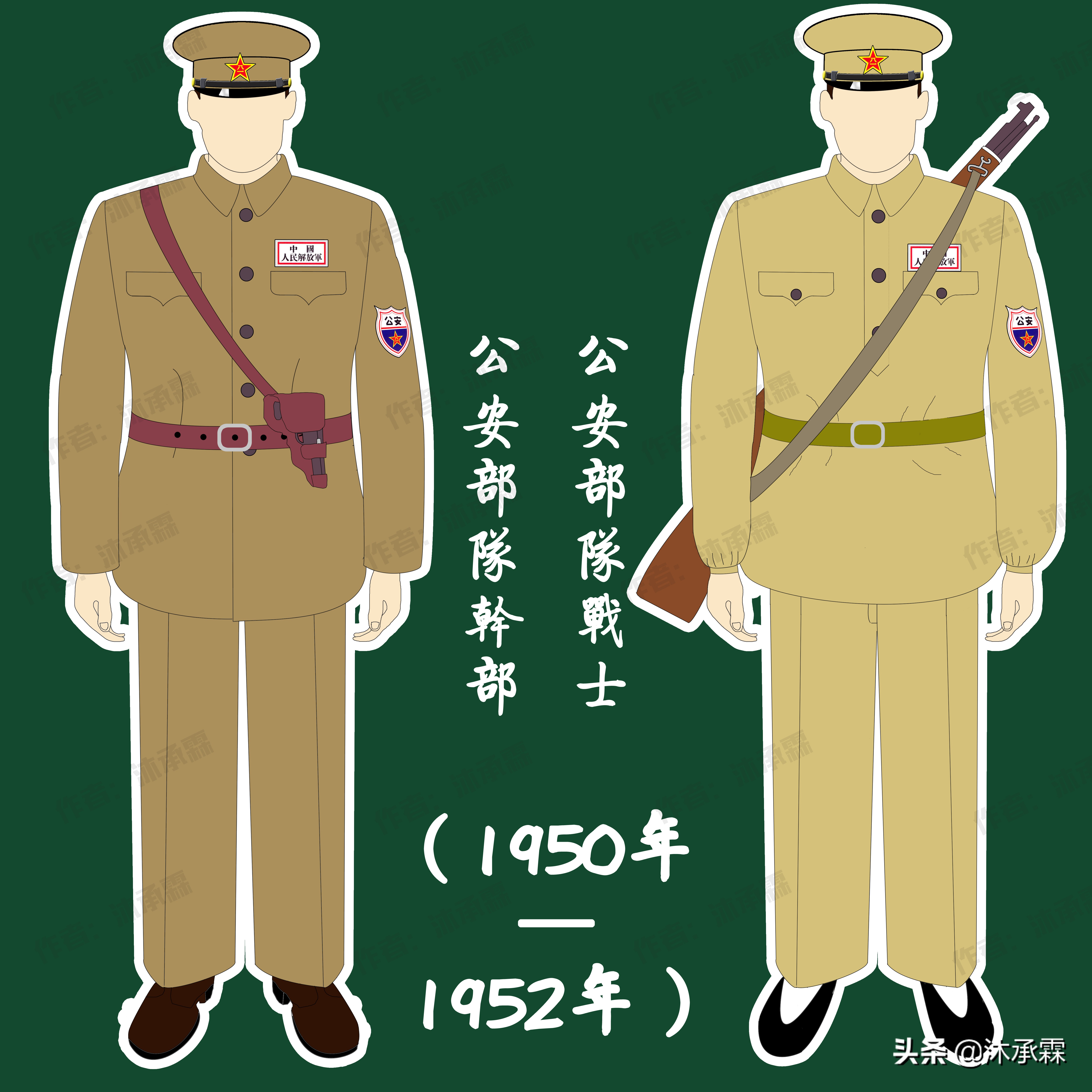我国警察服装变迁图,中国人民武装警察部队军服变迁史
