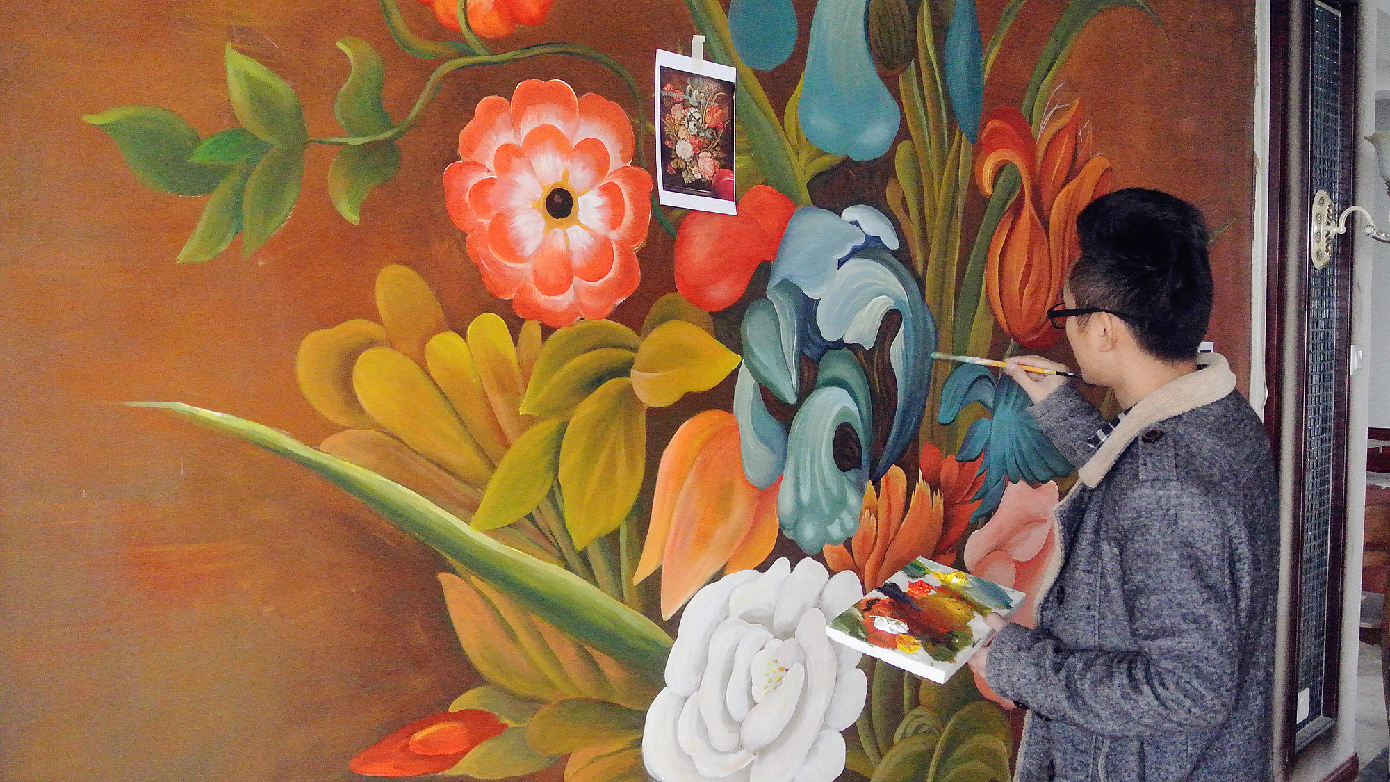 家庭简单又好看的小墙绘,墙绘艺术室装修