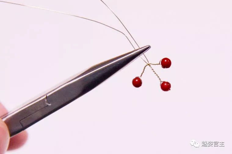 简单耳坠扭扭棒,菱形水晶珠耳饰教程