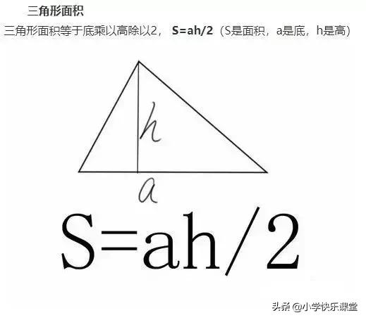 小学数学图形的面积公式,小学数学周长体积面积公式大全