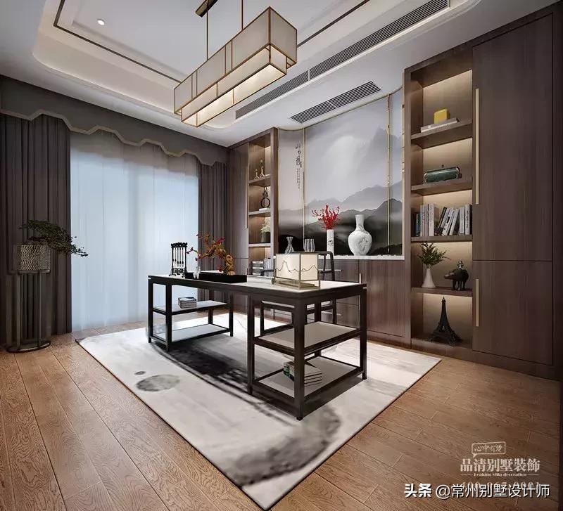 常州别墅现代风格装修,常州现代中式禅意装修风格设计