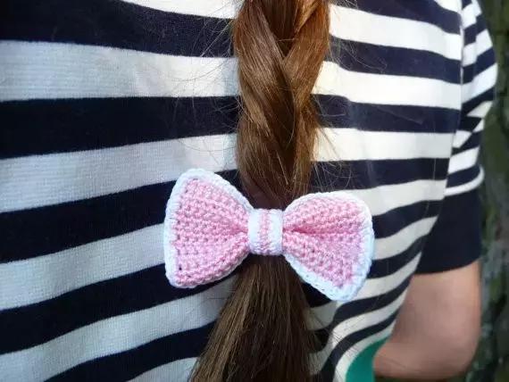 蝴蝶结钩织教程简单小清新,钩织大蝴蝶结的教程