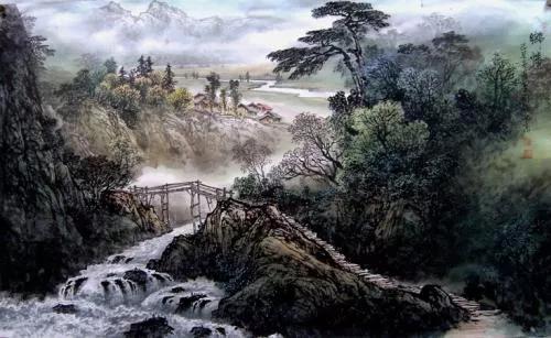 曾刚国画山水技法4,曾刚雪景国画山水画图片