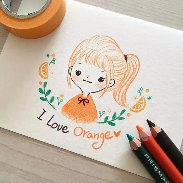 哈士奇的简笔画图片用彩铅画的,儿童彩铅简笔画6-12岁美观小人