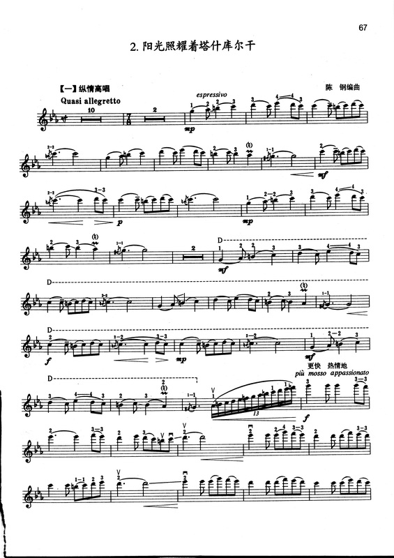 世界最著名小提琴曲目录,中国十首最美的小提琴曲