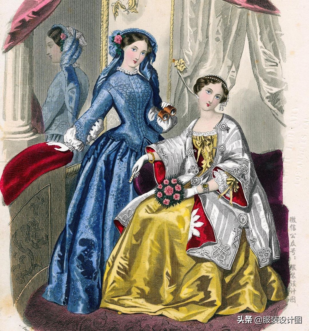 洛可可风格服装设计,服装设计巴洛克宫廷风图