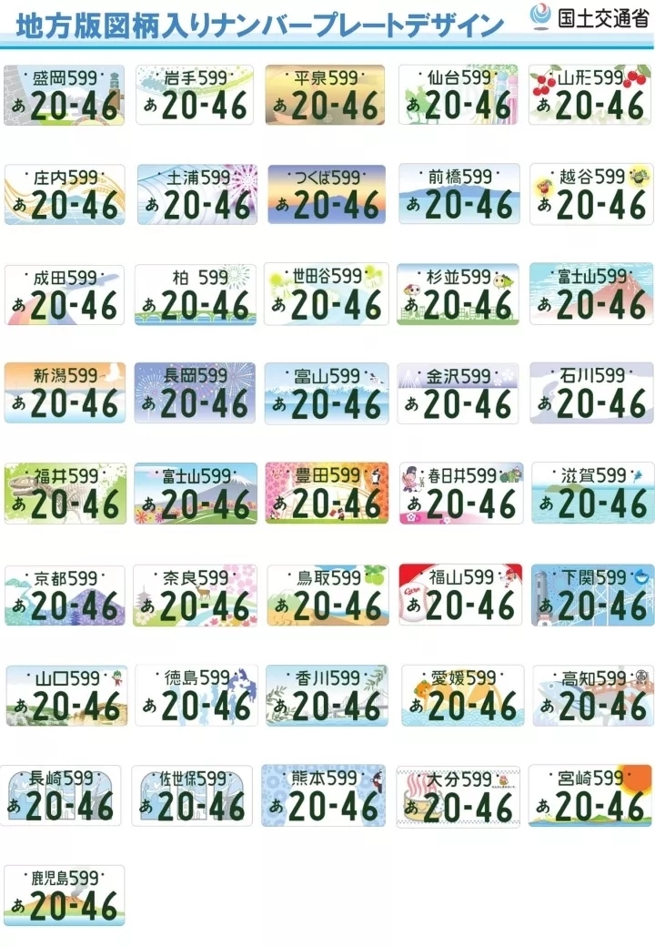 日本车牌都有什么,日本的车牌号有什么