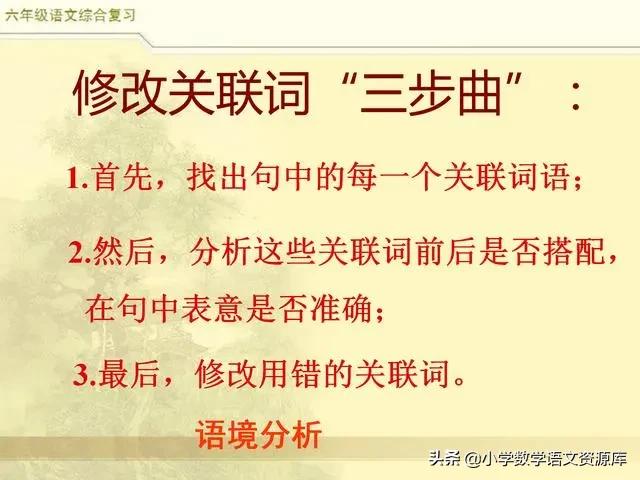 六年级语文总复习关联词专项练习,三年级上册语文关联词语专项练习