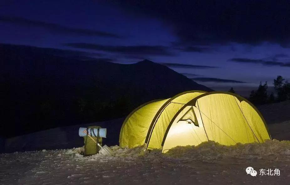 冬季小木屋户外露营,东北冬季户外露营