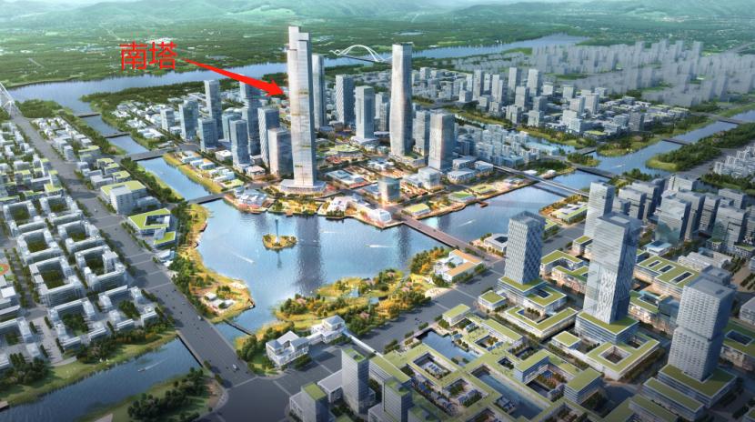 马鞍岛南塔北塔高度,马鞍岛地标未来之门