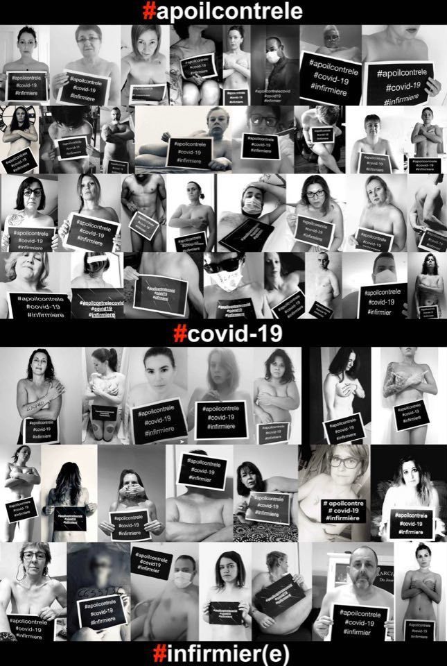 法国护士抗议不穿防护服,法国医护在巴黎抗议示威