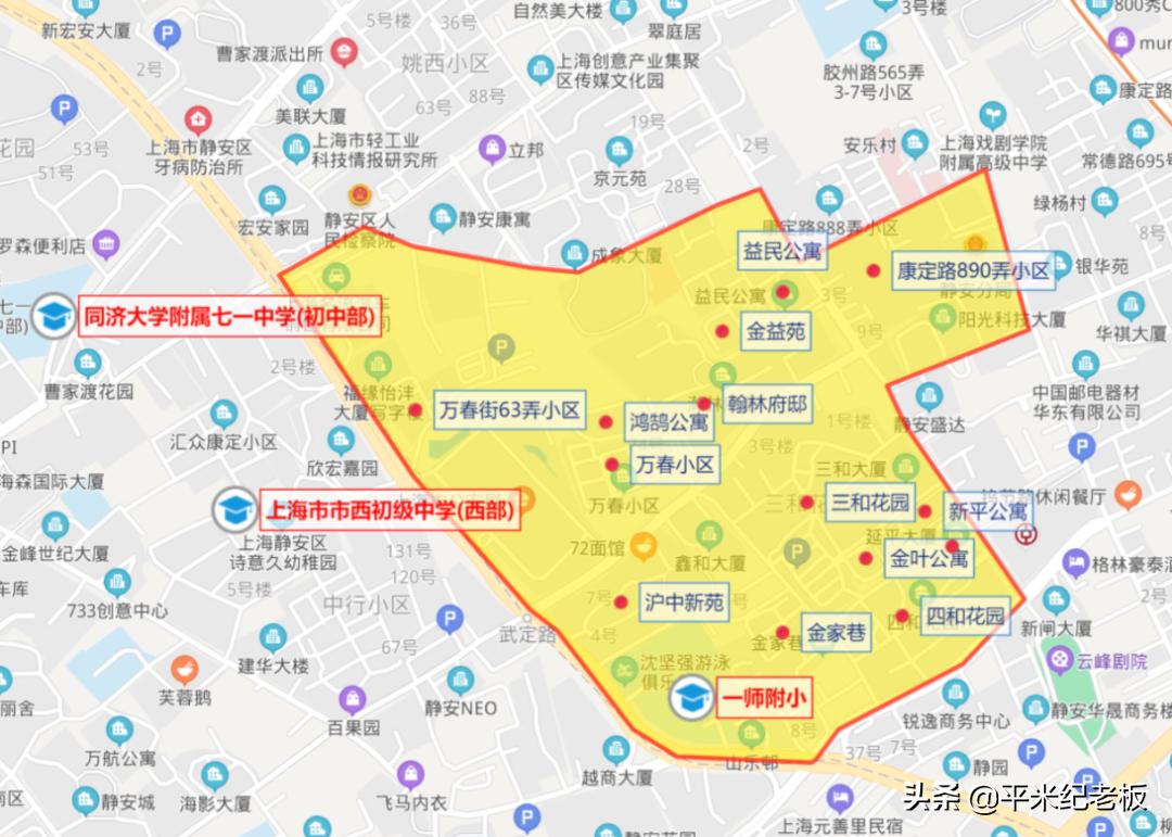 上海静安重点学区房,上海内环内300万左右的学区