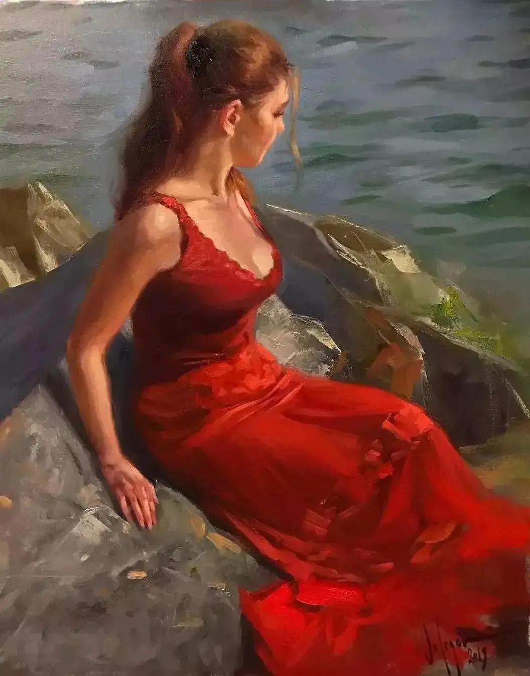 俄罗斯油画艺术人物写真,俄罗斯著名油画笔下的阳光少女