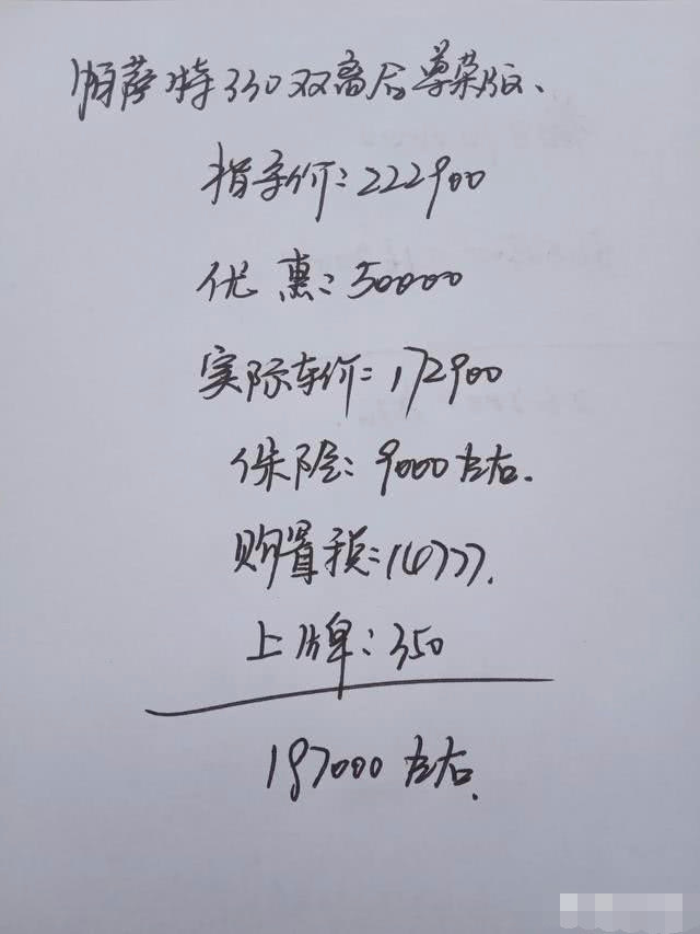 17款帕萨特330尊荣新车落地价,2018款帕萨特330尊荣版油耗高吗