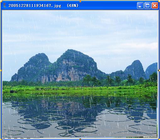 用SqirlzWaterReflections创建雨雪场景