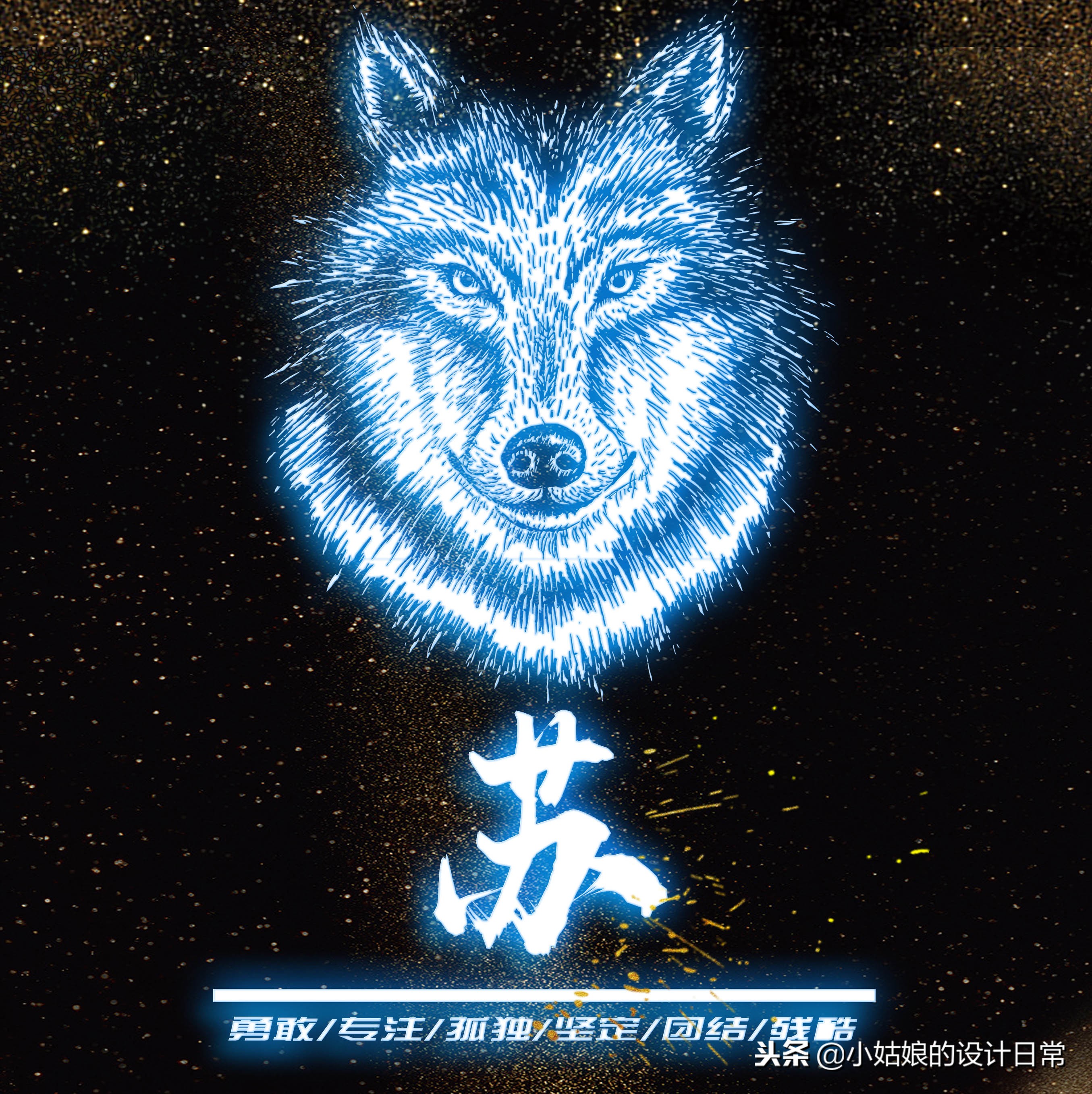 个性签名头像励志,黑白狼性励志头像