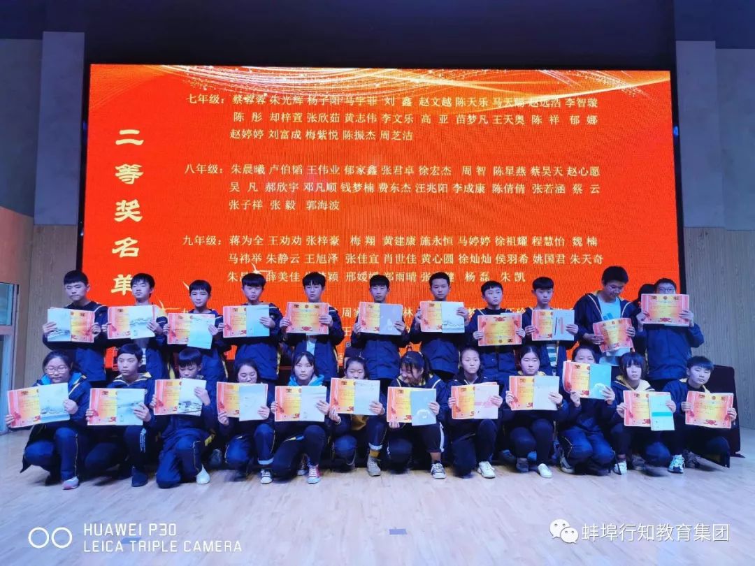 蚌埠行知高级中学喜报,行知学校期中表彰大会