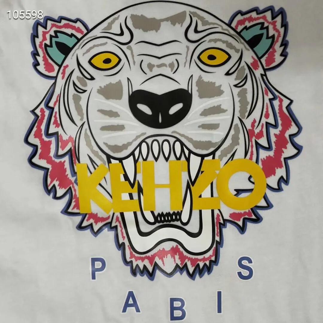 kenzo印花短袖和刺绣短袖,kenzo高田贤三老虎头印花t恤