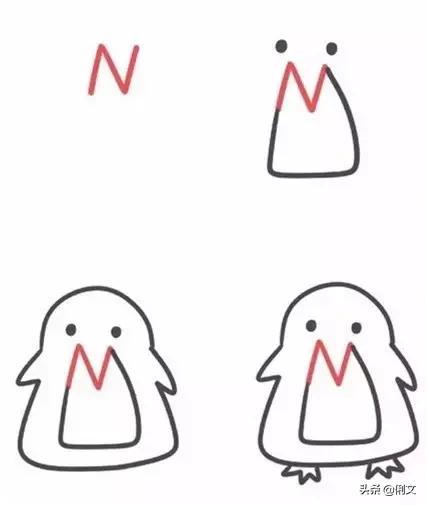 简笔画用字母m画一辆自行车,创意字母简笔画启蒙