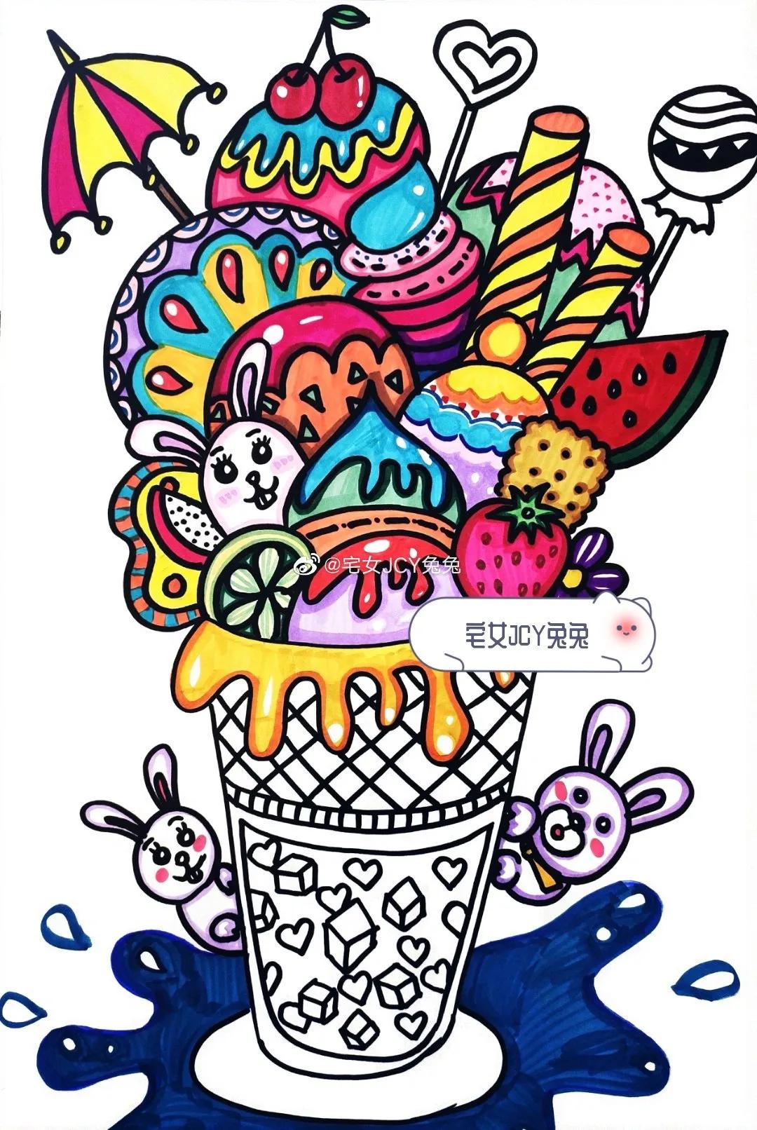 简单又好看的重彩油画棒作品,美到极致的风格绘画