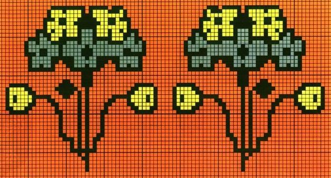 4-6岁儿童花毛衣图案大全,毛衣提花花卉图案图解