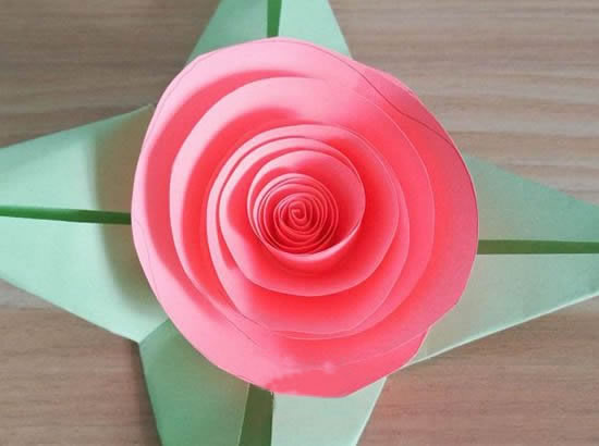 用一张纸剪一朵玫瑰花怎么剪,用卡纸剪玫瑰花该怎么剪