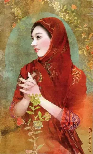 56个民族人物画,56个民族各具风韵白描人物画