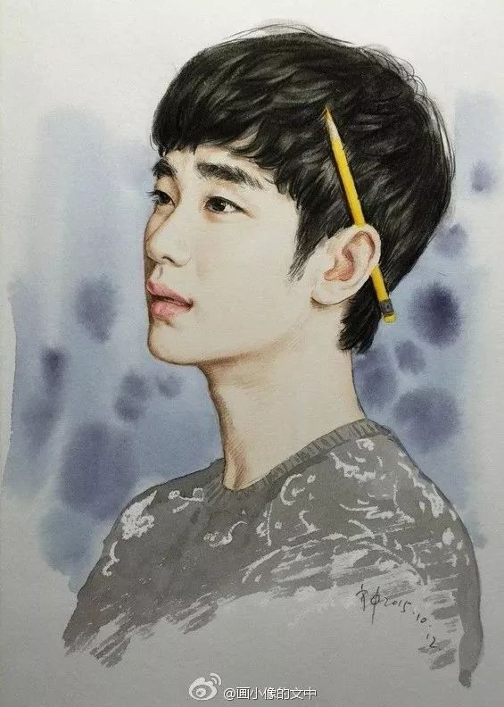 比起打印画，美院毕业的他，笔下这种彩铅水彩画才好看哭了~