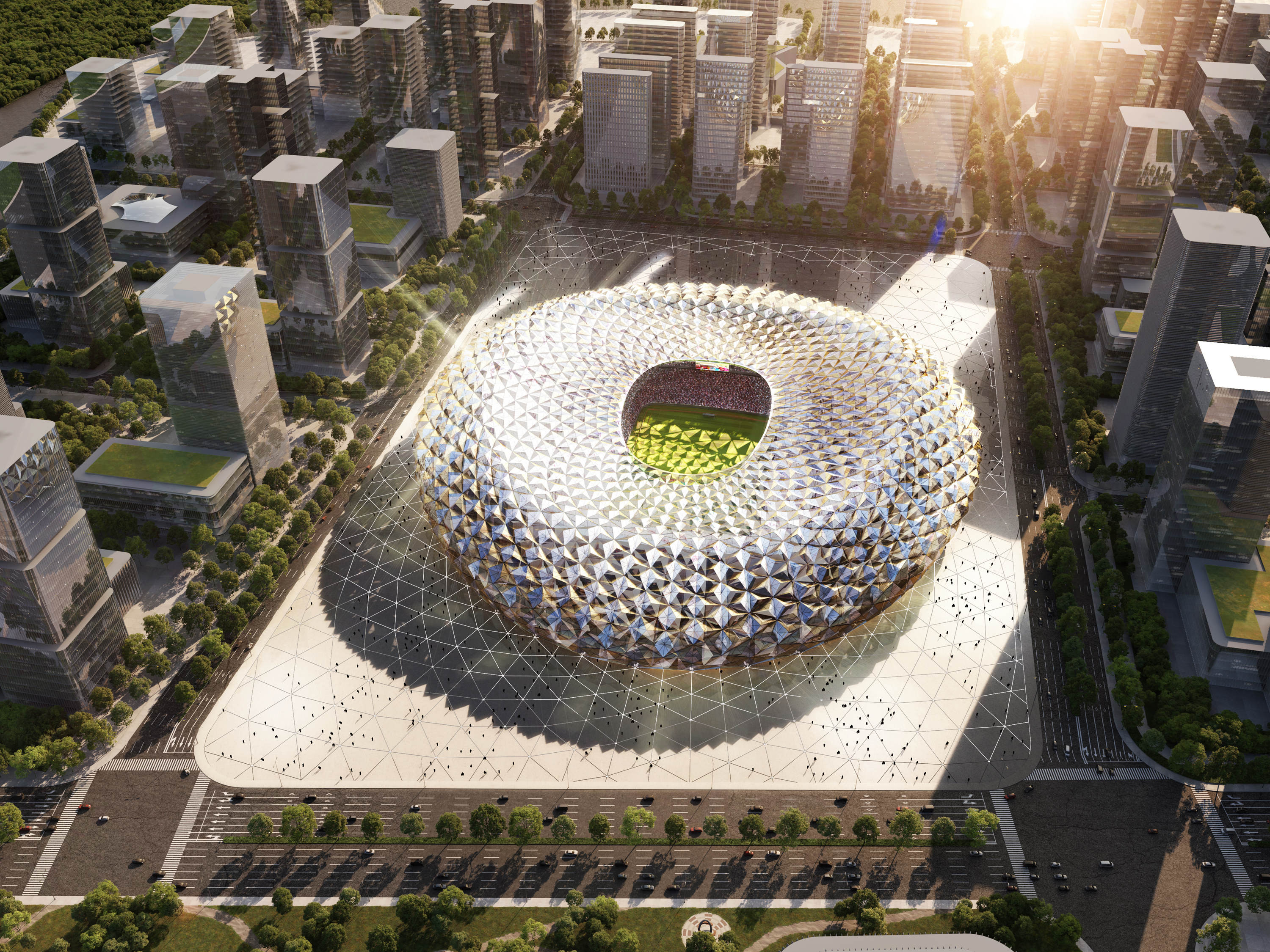 恒大再建两座8万人球场谁用,恒大10万人足球场设计