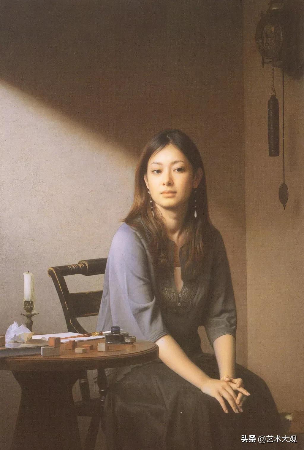 日本当代油画著名画家,日本写实大师作品