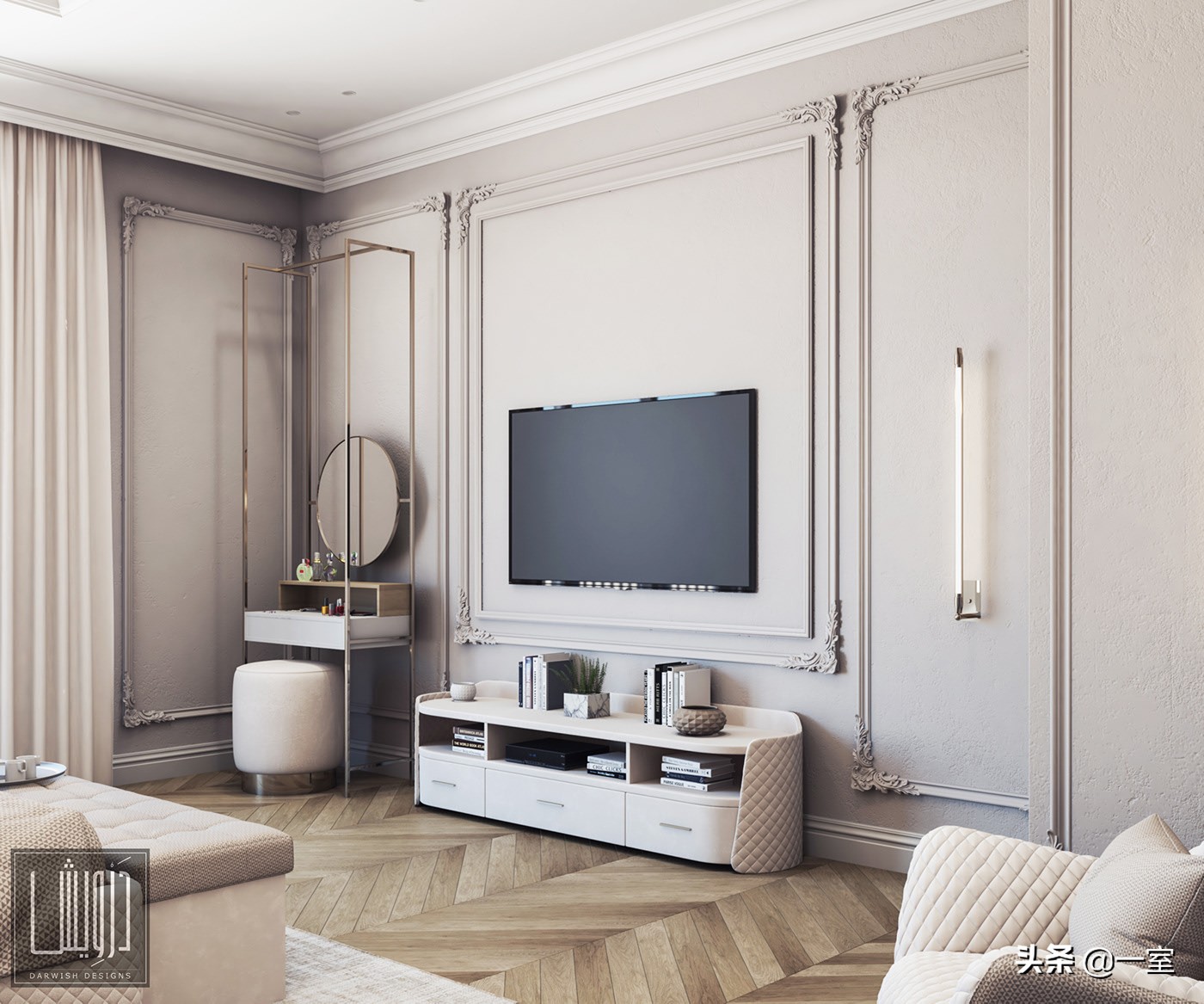 3.3米背景墙设计,客厅背景墙设计简约款