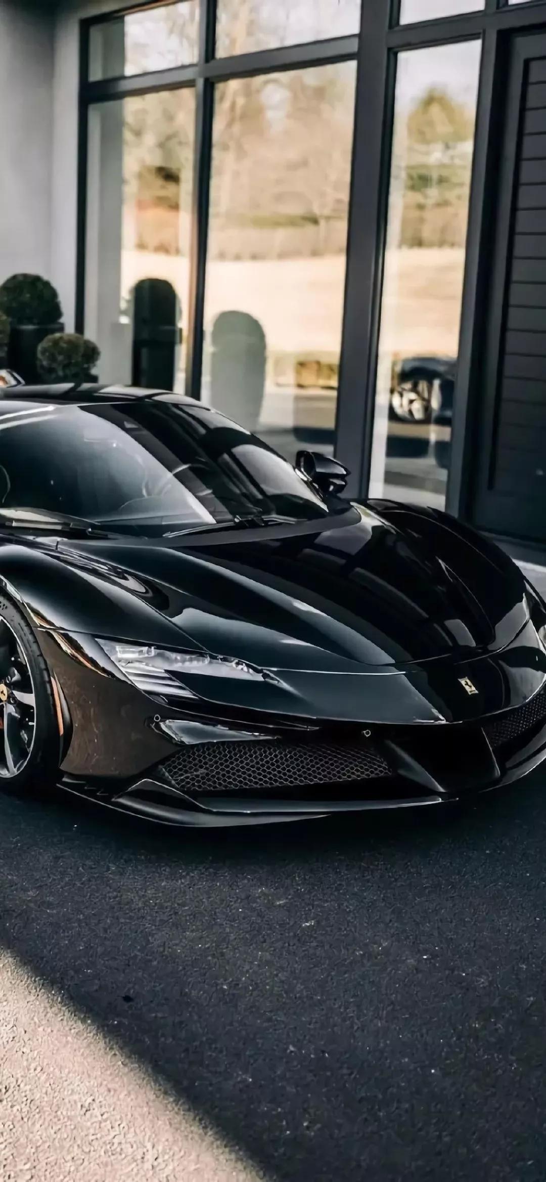 法拉利黑色壁纸,手机壁纸法拉利