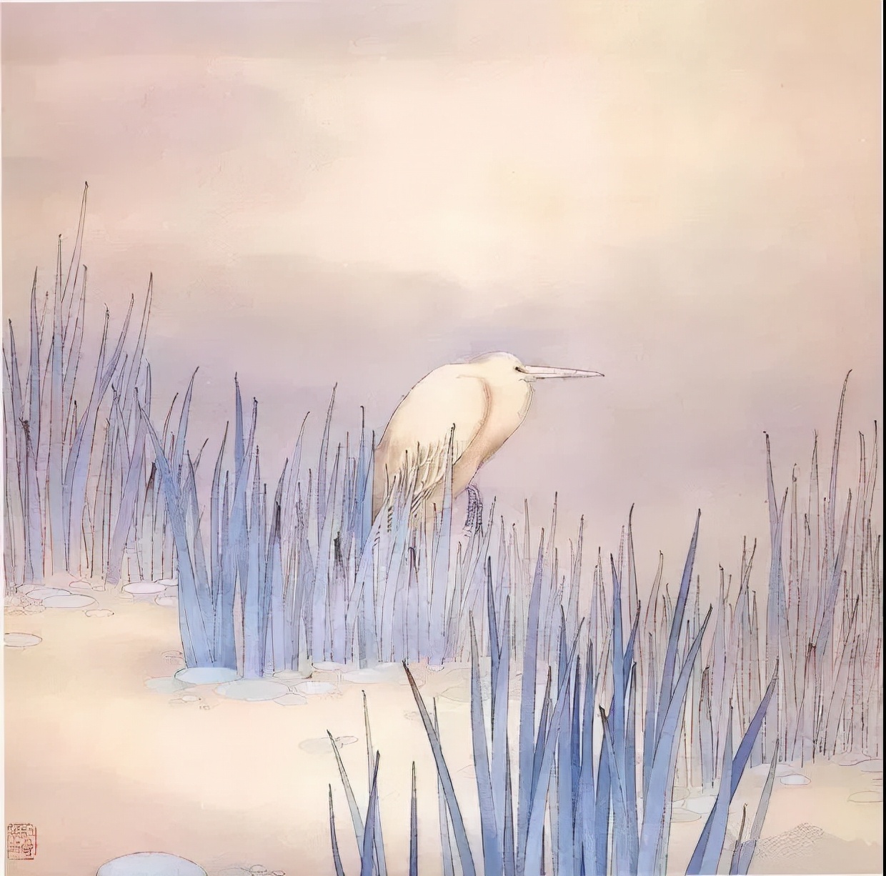 杜曼华花鸟作品欣赏,淡雅空灵杜曼华工笔花鸟作品40幅