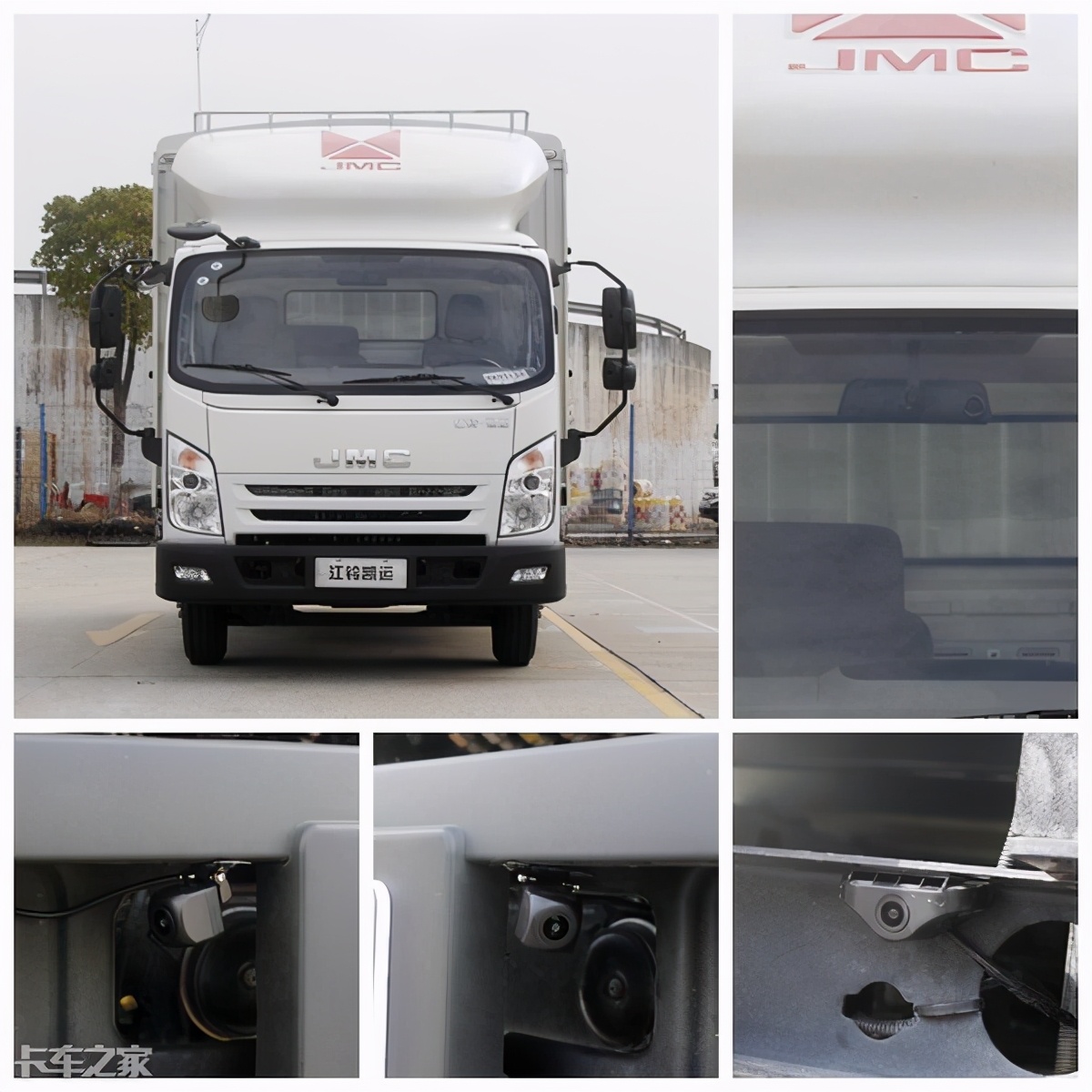 搭载腾豹3.0发动机，后视镜可显示四路影像，实拍江铃凯运轻卡