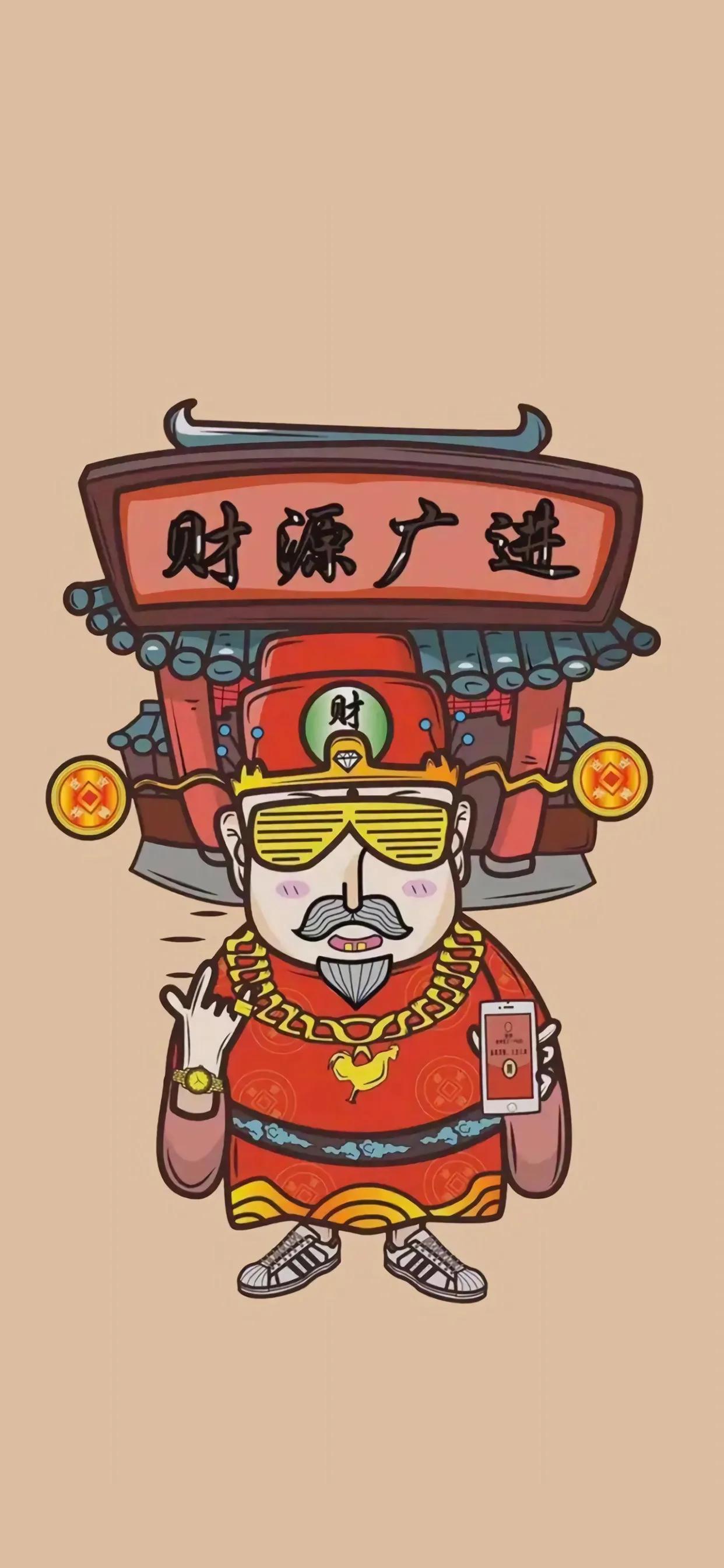 迎财神专属主题壁纸高清无水印,2022最旺好运大气壁纸财神
