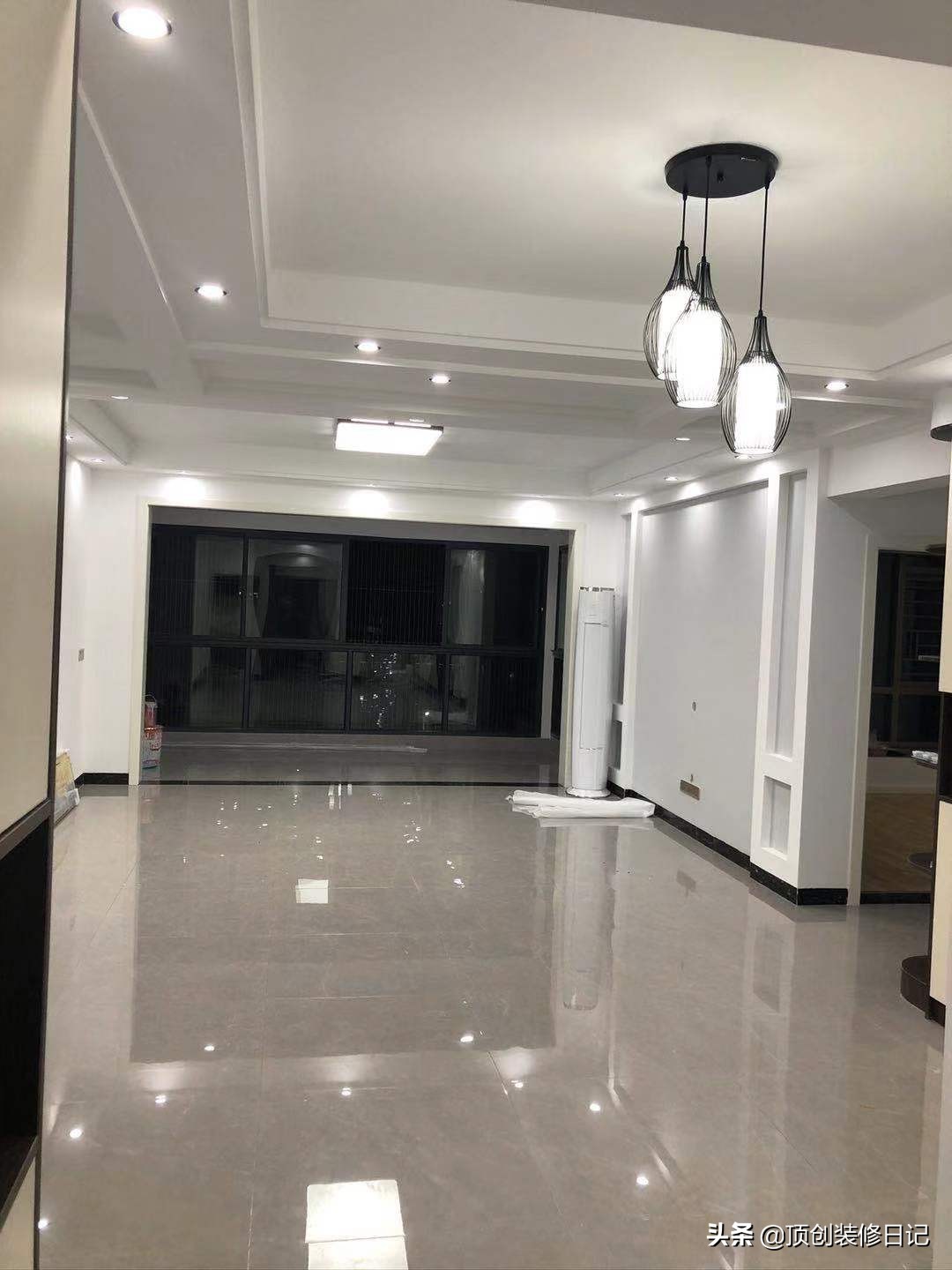 128平现代轻奢实景,128平轻奢风格效果图