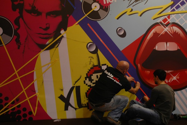 创意墙绘壁画,墙贴画欧美艺术