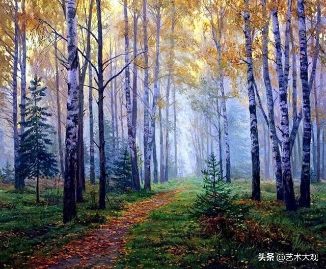 最美的俄罗斯风景油画作品欣赏,寂静粗犷的俄罗斯风景油画欣赏