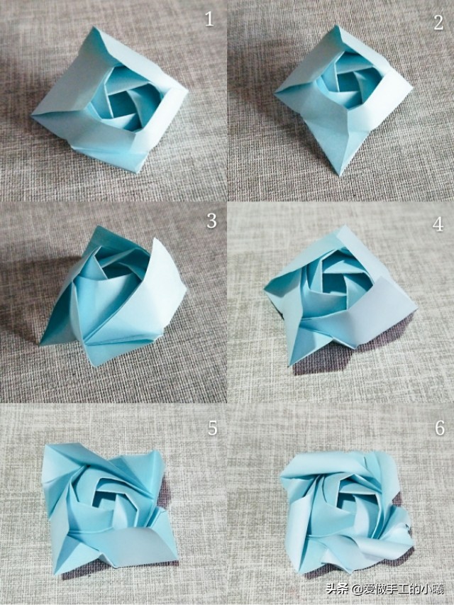 玫瑰花折纸教程图解千纸鹤,折纸玫瑰花花束的做法