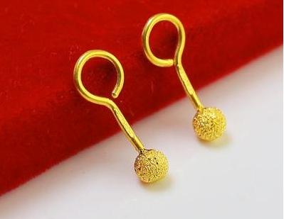 买黄金耳钉为什么要买弯钩,首饰店弯钩黄金耳钉用什么