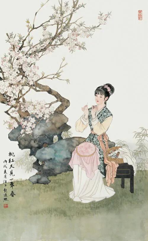 彭连熙绘红楼群芳图,彭连熙红楼梦作品欣赏