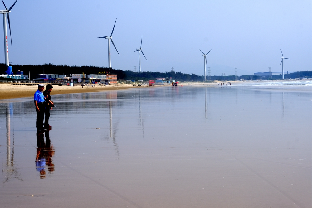 福建六鳌翡翠湾醉美沙滩,六鳌翡翠湾海滩