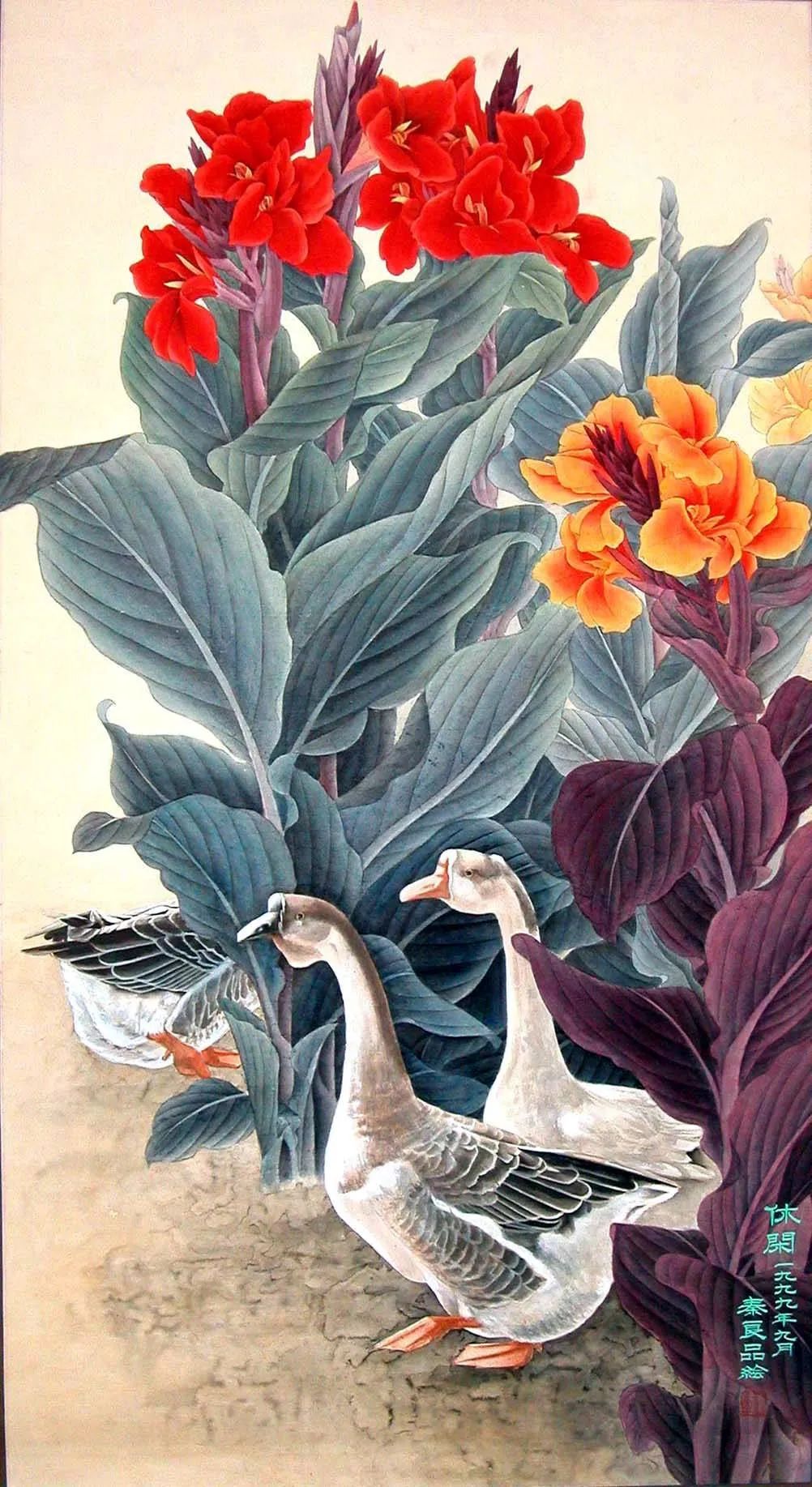 现代工笔重彩人物画,当代工笔重彩人物画